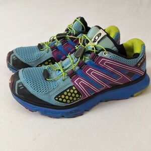 Women's‎ Salomon Shoe Xr Mission 1 Blue Size 7 Hiking Walking Cinch Laces Shoes